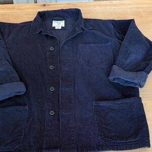 Uskees Decades Not Seasons Midnight Blue  Corduroy Men's work shirt Jacket.